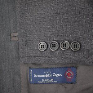 Saks fifth ave x Ermenegildo Zegna sport coat Men 44R Traveler cloth herringbone